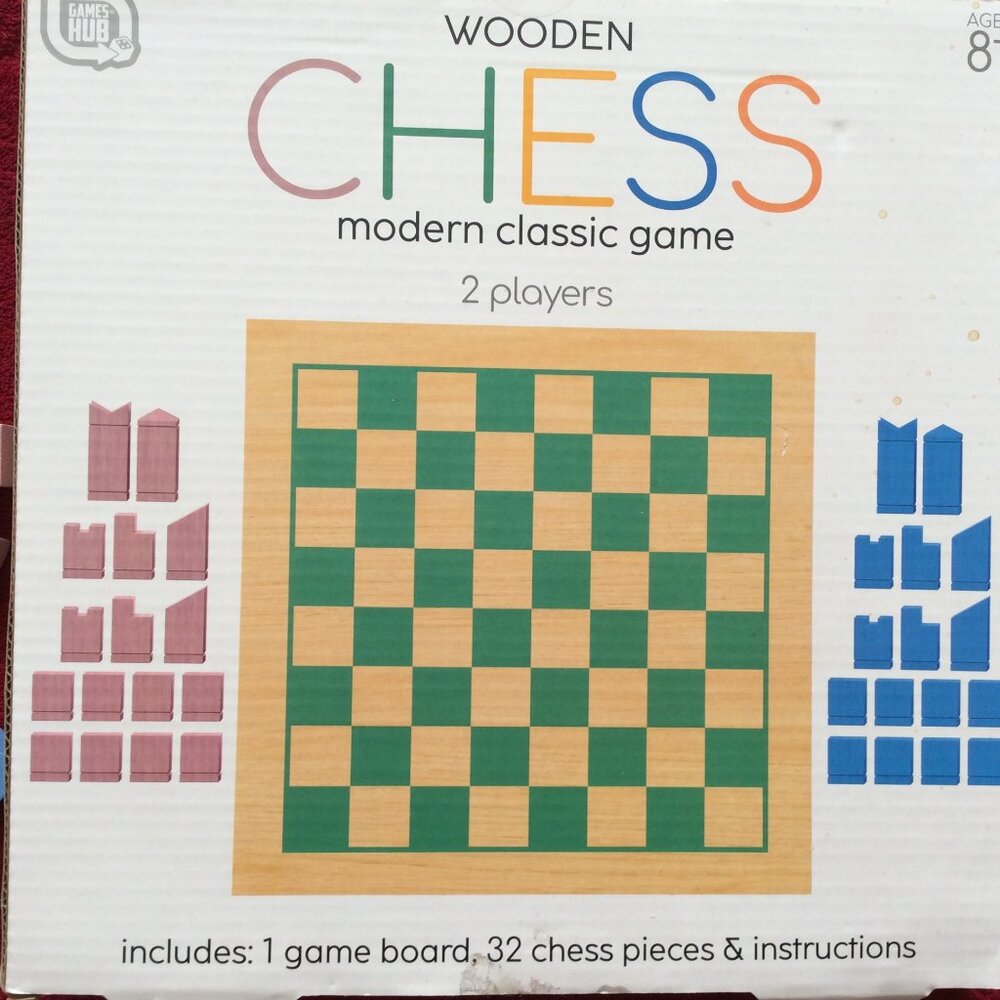 Five Below Modern Classic Wooden Chess Game Set.